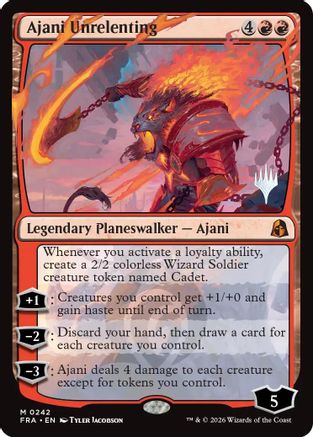 Ajani Unrelenting (PPFRA-242) - mythic