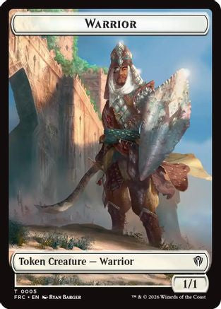 Warrior // Shark Double-Sided Token (FRC-5 // 6) - token