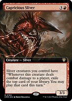 Capricious Sliver (CMM-765) - rare: (Extended Art) - Foil