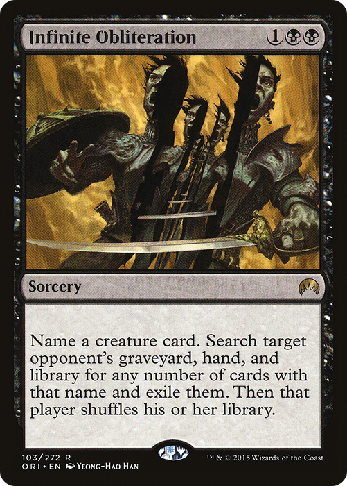 Infinite Obliteration (ORI-103) - rare - Foil