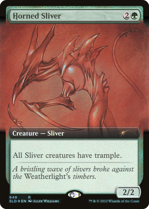 Horned Sliver (SLD-649) - rare: (Extended Art) - Foil