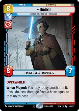 Dooku - Corruption Must Be Eradicated (42/272) - H - Legendary