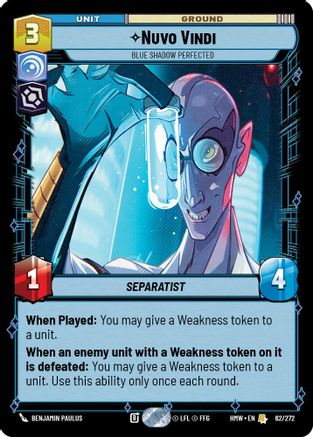 Nuvo Vindi - Blue Shadow Perfected (62/272) - H - Rare