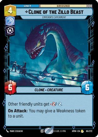 Clone of the Zillo Beast - Emperor's Experiment (65/272) - H - Rare