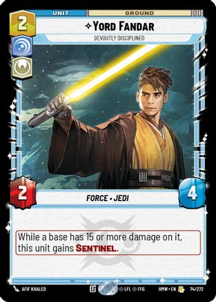 Yord Fandar - Devoutly Disciplined (74/272) - H - Rare