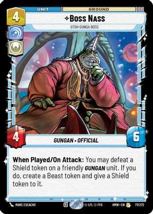 Boss Nass - Otoh Gunga Boss (77/272) - H - Rare