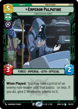Emperor Palpatine - Consolidating Power (110/272) - H - Legendary