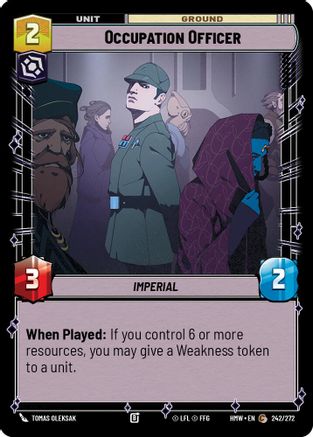 Occupation Officer (242/272) - H - Common