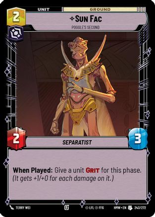 Sun Fac - Poggle's Second (243/272) - H - Uncommon