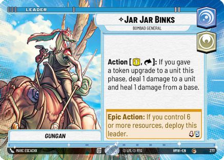 Jar Jar Binks - Bombad General (Hyperspace) (277) - H - Common