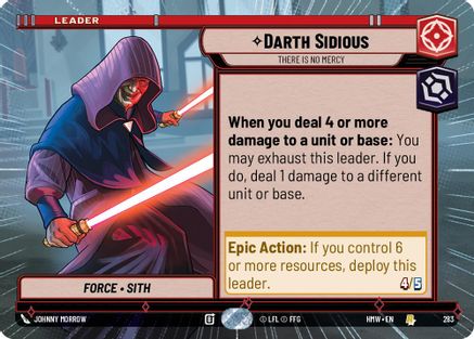 Darth Sidious - There Is No Mercy (Hyperspace) (283) - H - Rare