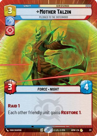 Mother Talzin - Pledged to the Sisterhood (Hyperspace) (311) - H - Rare