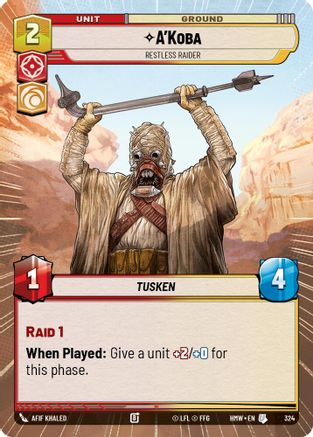 A'Koba - Restless Raider (Hyperspace) (324) - H - Uncommon