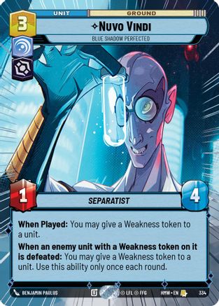 Nuvo Vindi - Blue Shadow Perfected (Hyperspace) (334) - H - Rare