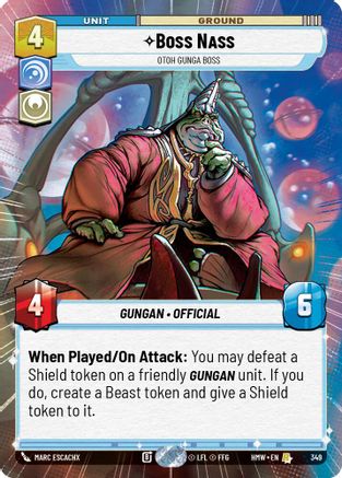 Boss Nass - Otoh Gunga Boss (Hyperspace) (349) - H - Rare