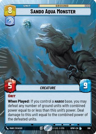 Sando Aqua Monster (Hyperspace) (366) - H - Legendary