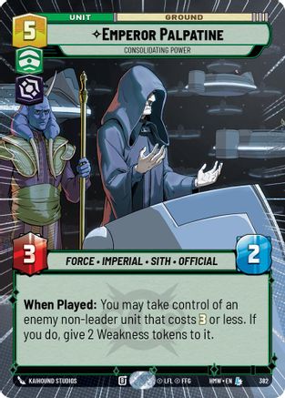 Emperor Palpatine - Consolidating Power (Hyperspace) (382) - H - Legendary