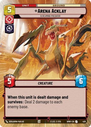 Arena Acklay - Screaming Predator (Hyperspace) (428) - H - Uncommon