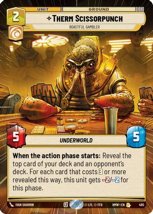Therm Scissorpunch - Boastful Gambler (Hyperspace) (495) - H - Rare