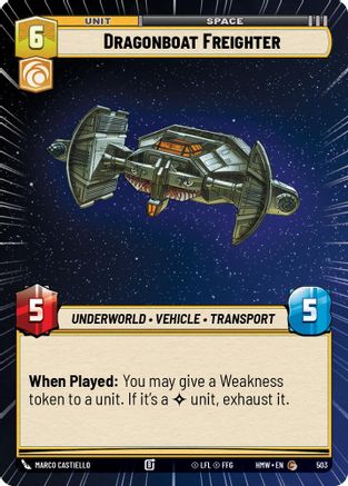 Dragonboat Freighter (Hyperspace) (503) - H - Common