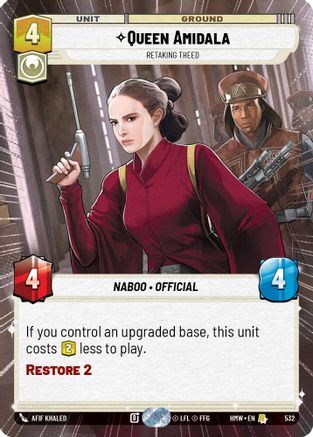 Queen Amidala - Retaking Theed (Hyperspace) (532) - H - Rare