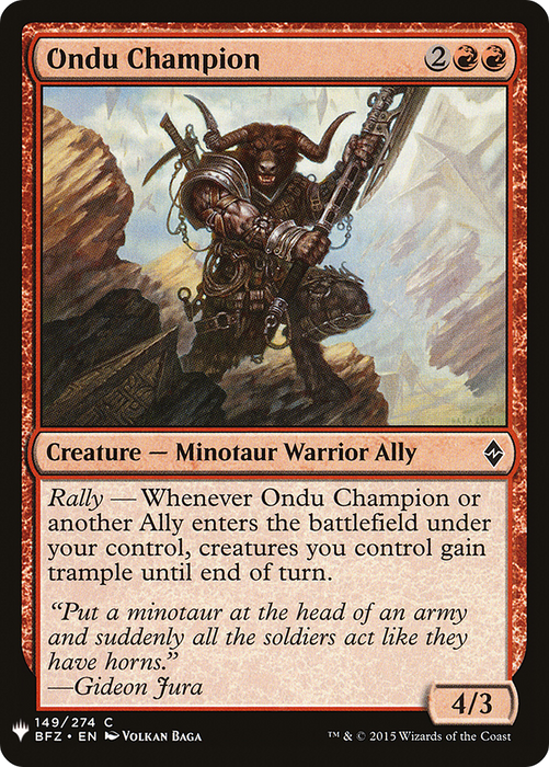 Ondu Champion (LIST-BFZ-149) - common