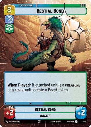 Bestial Bond (Hyperspace Foil) (548) - H - Uncommon - Foil