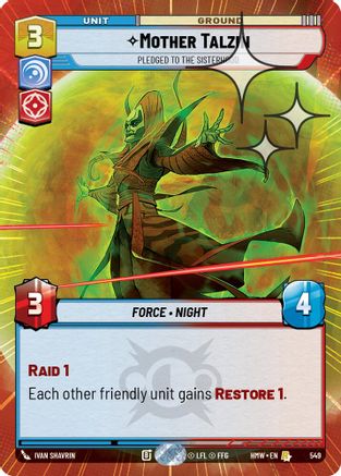 Mother Talzin - Pledged to the Sisterhood (Hyperspace Foil) (549) - H - Rare - Foil