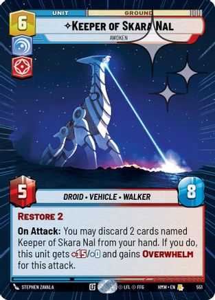 Keeper of Skara Nal - Awoken (Hyperspace Foil) (551) - H - Rare - Foil