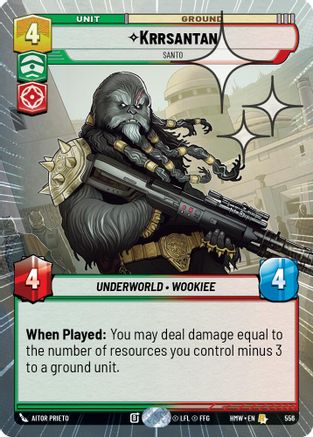 Krrsantan - Santo (Hyperspace Foil) (556) - H - Rare - Foil