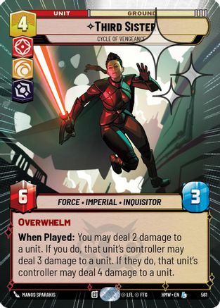 Third Sister - Cycle of Vengeance (Hyperspace Foil) (561) - H - Legendary - Foil