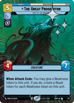 The Great Progenitor - First of the Drengir (Hyperspace Foil) (577) - H - Legendary - Foil
