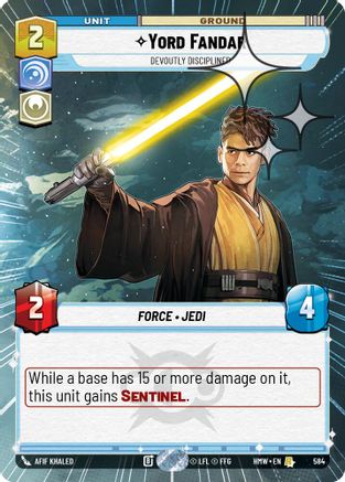 Yord Fandar - Devoutly Disciplined (Hyperspace Foil) (584) - H - Rare - Foil
