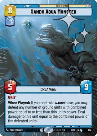 Sando Aqua Monster (Hyperspace Foil) (604) - H - Legendary - Foil