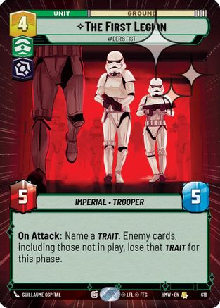 The First Legion - Vader's Fist (Hyperspace Foil) (618) - H - Rare - Foil