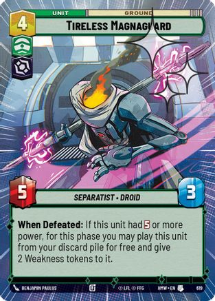 Tireless Magnaguard (Hyperspace Foil) (619) - H - Uncommon - Foil