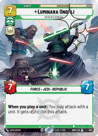 Luminara Unduli - Besieged General (Hyperspace Foil) (634) - H - Legendary - Foil