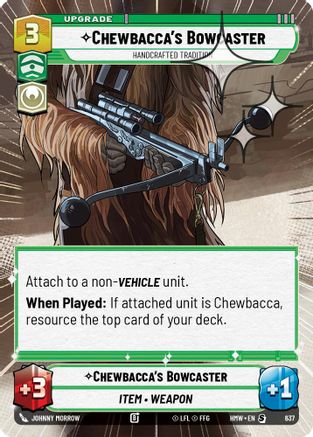 Chewbacca's Bowcaster - Handcrafted Tradition (Hyperspace Foil) (637) - H - Special - Foil