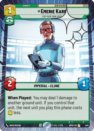 Emerie Karr - For Your Own Good (Hyperspace Foil) (640) - H - Rare - Foil