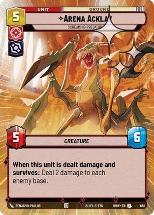 Arena Acklay - Screaming Predator (Hyperspace Foil) (666) - H - Uncommon - Foil