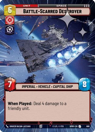 Battle-Scarred Destroyer (Hyperspace Foil) (668) - H - Uncommon - Foil