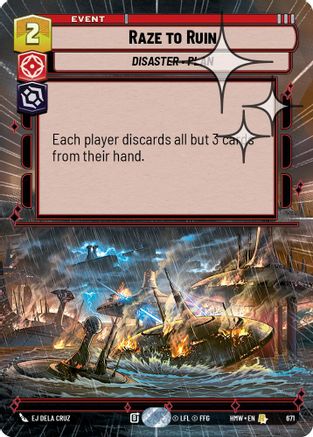 Raze to Ruin (Hyperspace Foil) (671) - H - Rare - Foil