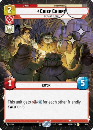 Chief Chirpa - Defiant Elder (Hyperspace Foil) (674) - H - Rare - Foil