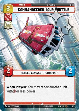 Commandeered Tour Shuttle (Hyperspace Foil) (675) - H - Common - Foil
