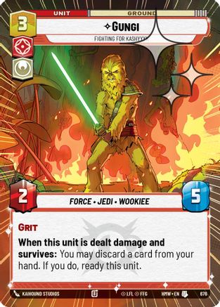 Gungi - Fighting for Kashyyyk (Hyperspace Foil) (676) - H - Uncommon - Foil