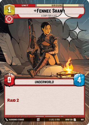 Fennec Shand - A Ship For A Life (Hyperspace Foil) (685) - H - Uncommon - Foil
