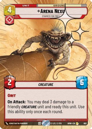 Arena Nexu - Starved for Prey (Hyperspace Foil) (692) - H - Rare - Foil