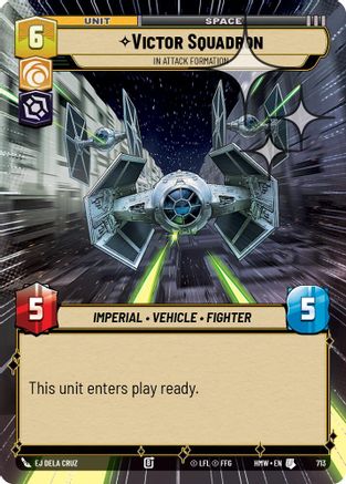 Victor Squadron - In Attack Formation (Hyperspace Foil) (713) - H - Uncommon - Foil