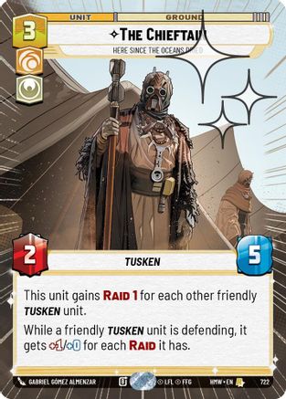 The Chieftain - Here Since the Oceans Dried (Hyperspace Foil) (722) - H - Rare - Foil