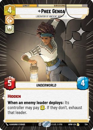 Phee Genoa - Liberator of Ancient Wonders (Hyperspace Foil) (724) - H - Rare - Foil